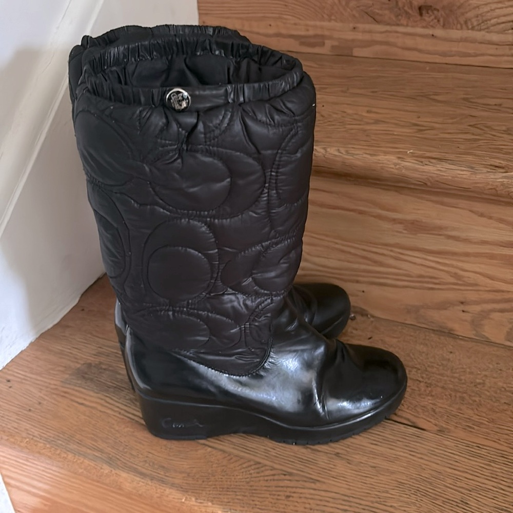 COACH | "Cantina" Quilted Puffer Wedge Winter Boots Size 7